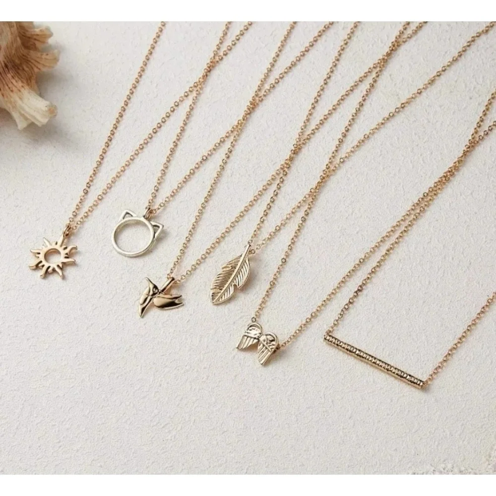 NEW Balance Bar Necklace Gold Minimalist‎ Pendant Delicate Chain Jewelry Gift